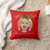 Christmas Xmas Photo Template Baby familie Kussen (Deken)