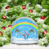 Christmas Y2K Dolphins Rainbow Snow Globe Sneeuwbol (Kerstmis)