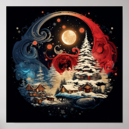 Christmas Ying Yang Holiday poster