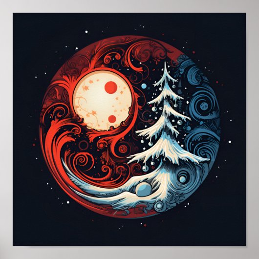 Christmas Ying Yang Holiday poster (Voorkant)