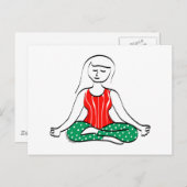 Christmas Yoga Postcard Feestdagenkaart (Voorkant / Achterkant)