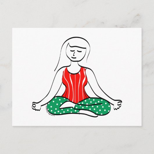Christmas Yoga Postcard Feestdagenkaart (Voorkant)