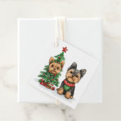 Christmas Yorkie Dogs Bedankjes Labels (In situ)