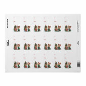 Christmas Yorkie Dogs Etiket (Full Sheet)