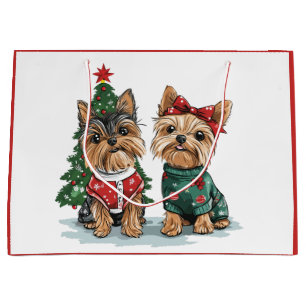 Christmas Yorkie Dogs Groot Cadeauzakje