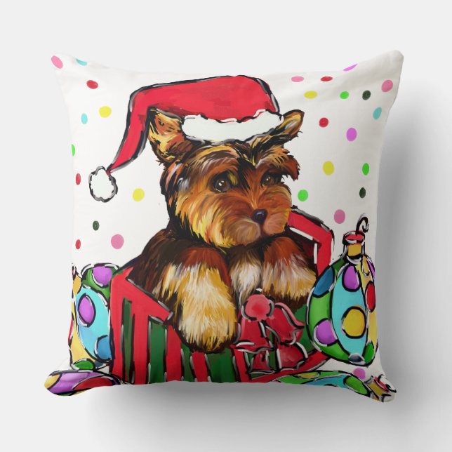 CHRISTMAS YORKIES KUSSEN (Voorkant)