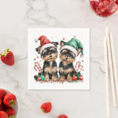Christmas Yorkshire Terrier Dogs Servet (Insitu)