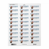 Christmas Yorkshire Terrier Retouradreslabel Etiket (Full Sheet)