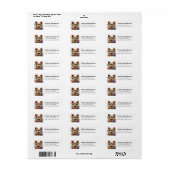 Christmas Yorkshire Terrier Retouradreslabel Etiket (Full Sheet)