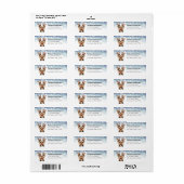 Christmas Yorkshire Terrier Retouradreslabel Etiket (Full Sheet)