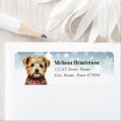 Christmas Yorkshire Terrier Retouradreslabel Etiket (Insitu)