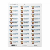 Christmas Yorkshire Terrier Retouradreslabel Etiket (Full Sheet)