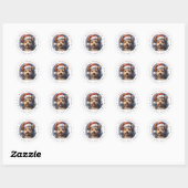 Christmas Yorkshire Terrier Ronde Stickers (Vel)