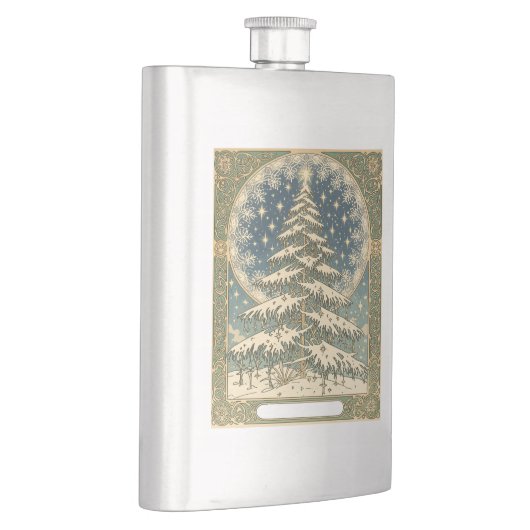 Christmas Yule Tree Snowflakes and Stars Art Nouve Flacon (Rechts)