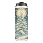 Christmas Yule Tree With Snow And Star-Shaped  Thermosbeker (Voorkant)