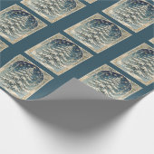 Christmas Yule Tree With Snow Laden Branches Cadeaupapier (Hoek)