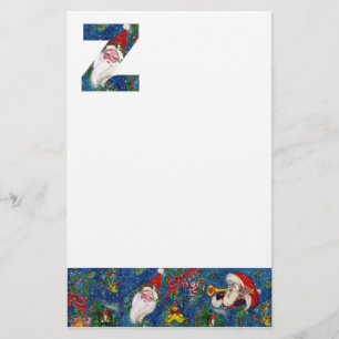 CHRISTMAS Z LETTER/SANTA CLAUS MET RED RIBBON BRIEFPAPIER