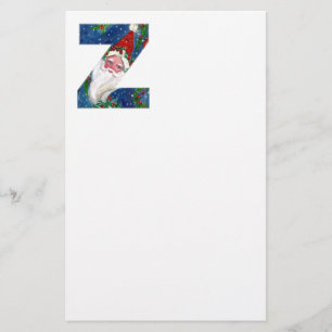 CHRISTMAS Z LETTER/SANTA CLAUS MET RED RIBBON BRIEFPAPIER