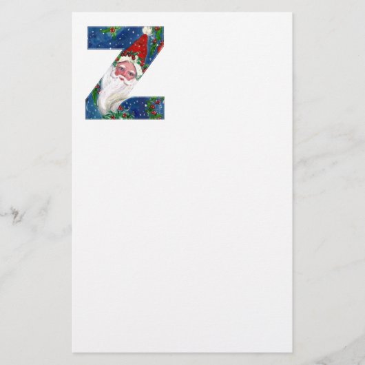 CHRISTMAS Z LETTER/SANTA CLAUS MET RED RIBBON BRIEFPAPIER (Voorkant)