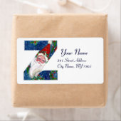 CHRISTMAS Z LETTER/SANTA CLAUS MET RED RIBBON ETIKET (Insitu)