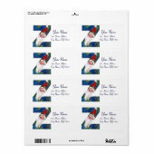 CHRISTMAS Z LETTER/SANTA CLAUS MET RED RIBBON ETIKET (Full Sheet)