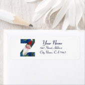 CHRISTMAS Z LETTER/SANTA CLAUS MET RED RIBBON ETIKET (Insitu)