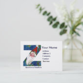 CHRISTMAS Z LETTER/SANTA CLAUS MET RED RIBBON VISITEKAARTJE (Staand voorkant)