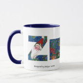 CHRISTMAS Z LETTER/SANTA RED RIBBON MONOGRAM MOK (Links)