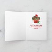 Christmas Zebra Cupcake Leopard Heart Feestdagen Kaart (Binnen)