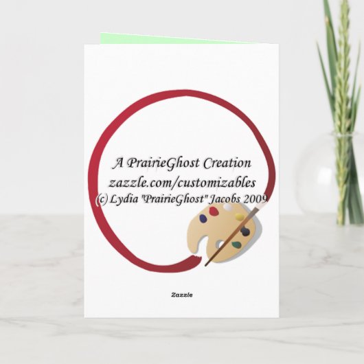 Christmas Zebra Kaart (Achterkant)