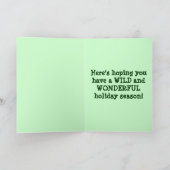 Christmas Zebra Kaart (Binnen)