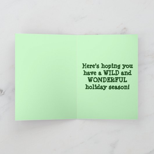 Christmas Zebra Kaart (Binnen)