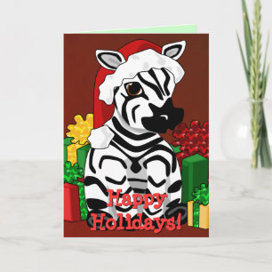 Christmas Zebra Kaart