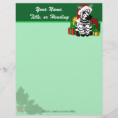 Christmas Zebra Letterhead Persoonlijk Briefhoofd (Voorkant)