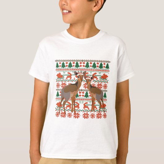 Christmas Zoo Dik T-shirt (Voorkant)