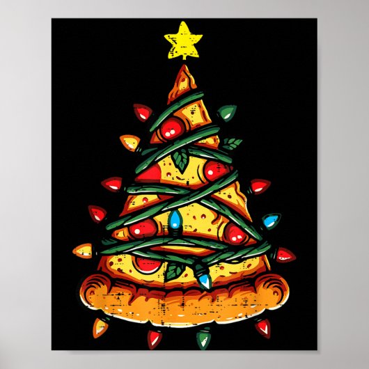 Christmas Zza Xmas Tree Funny Xmas Food Men Women  Poster (Voorkant)