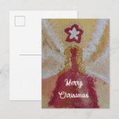 Christmasangel gift love feiertagspostkarte feestdagenkaart (Voorkant / Achterkant)