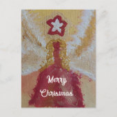 Christmasangel gift love feiertagspostkarte feestdagenkaart (Voorkant)