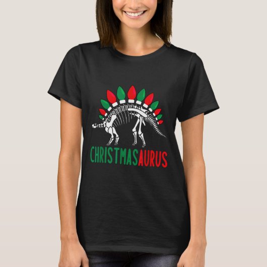 Christmasaurus Cute Christmas Dinosaur Tree Rex Di T-shirt (Voorkant)