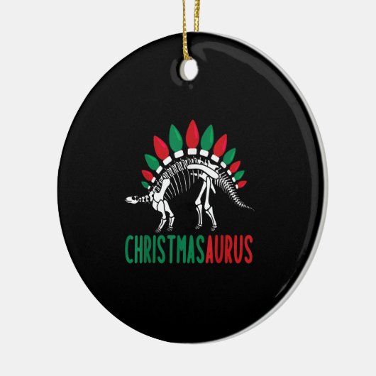 Christmasaurus Cute Kerstmis Dinosaur Tree Rex Di Keramisch Ornament (Links)
