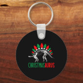 Christmasaurus Schattige Kerst Dinosaurius Boom Re Sleutelhanger (Voorkant)