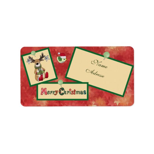 Christmasbild adressaufkleber etiket (Voorkant)