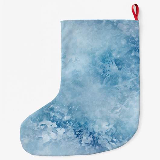 ChristmasBlue Snowflakes Grote Kerstsok (Achterkant)