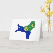 Christmaseiland vlag kaart (Gele Bloem)