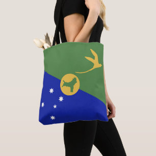 Christmaseiland vlag tote bag