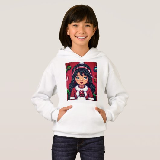 Christmasgirl Sweatshirt voor kinderen (Voorkant volledig)