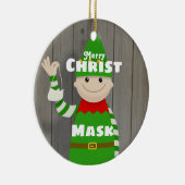 Christmask Keramisch Ornament (Rechts)