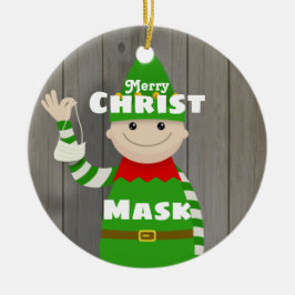 Christmask Keramisch Ornament