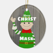 Christmask Keramisch Ornament (Links)