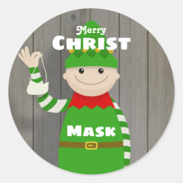 Christmask Ronde Sticker
